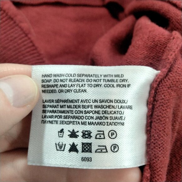 Brooks Brothers 346 Crew Neck Sweater Red Cashmere Blend Pullover Mens L… - Picture 5 of 6